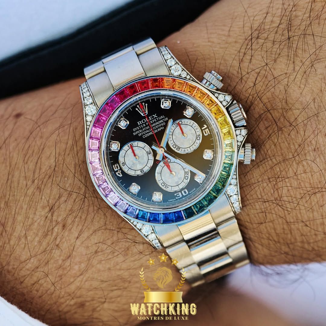 Rolex Daytona Rainbow Argenté 40mm